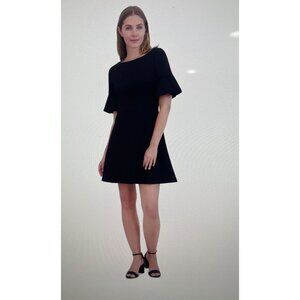 Jessica H Black Bell Sleeve Dress Size 14 94% Polyester 6% Spandex